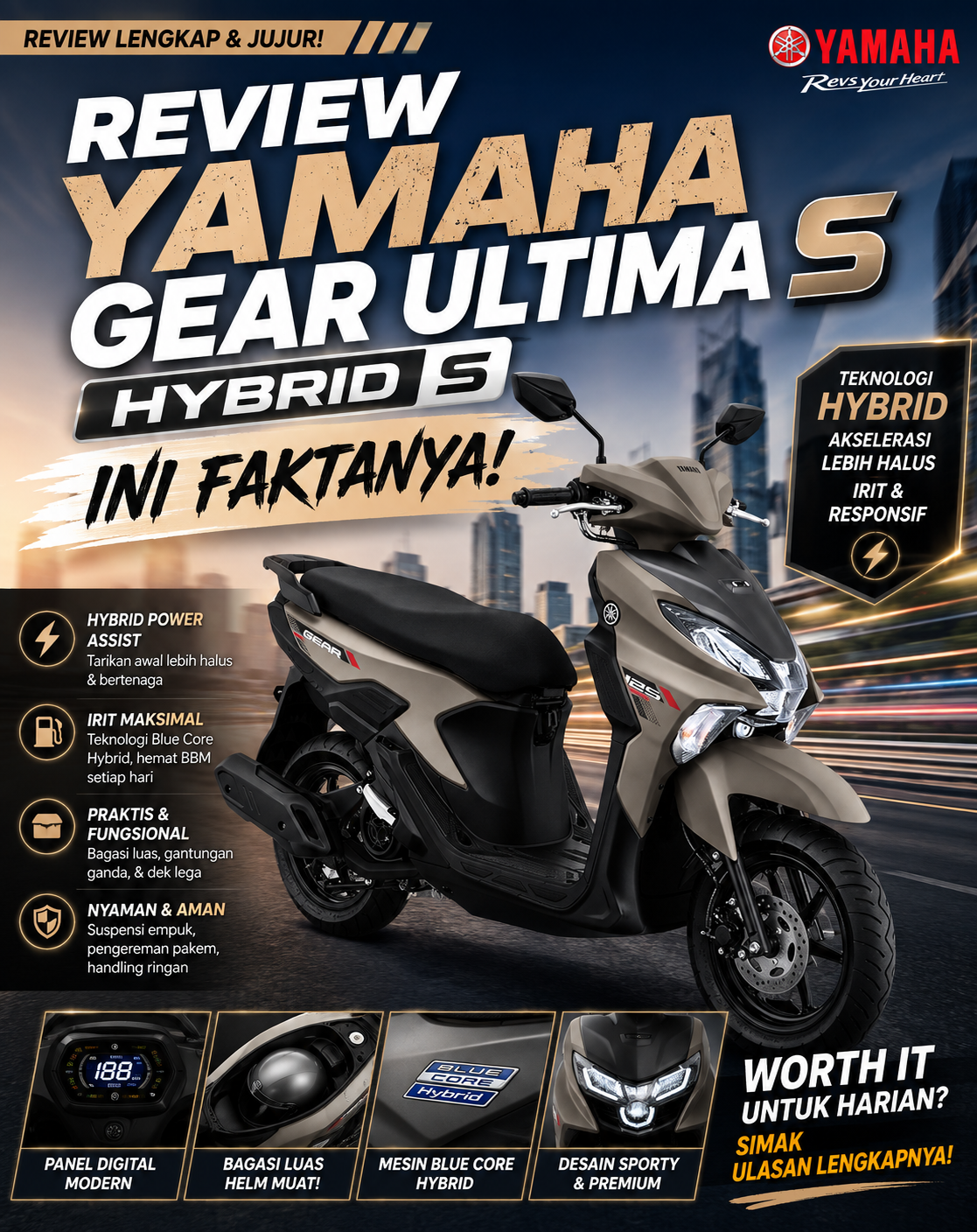 Review Yamaha Gear Ultima Hybrid S