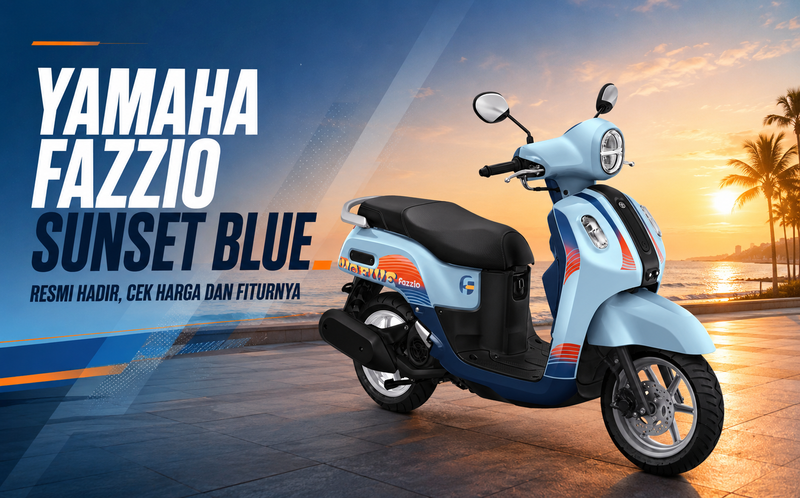 Yamaha Fazzio Sunset Blue : Harga, Fitur, dan Spesifikasi