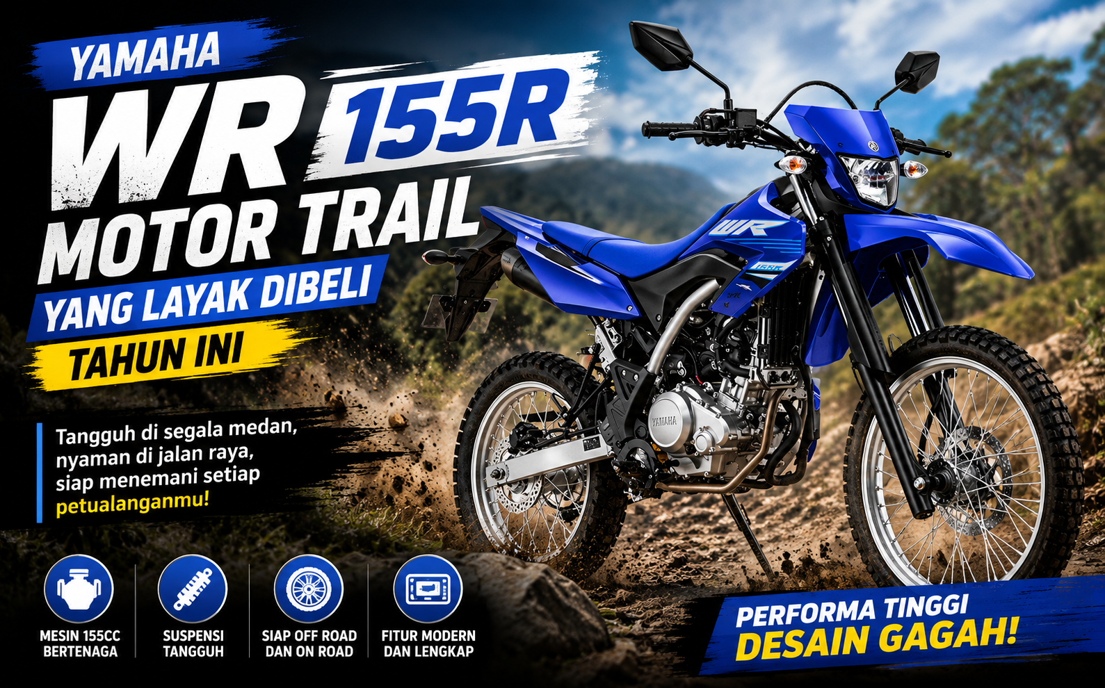 Yamaha WR 155R, Motor Trail yang Layak Dibeli Tahun Ini