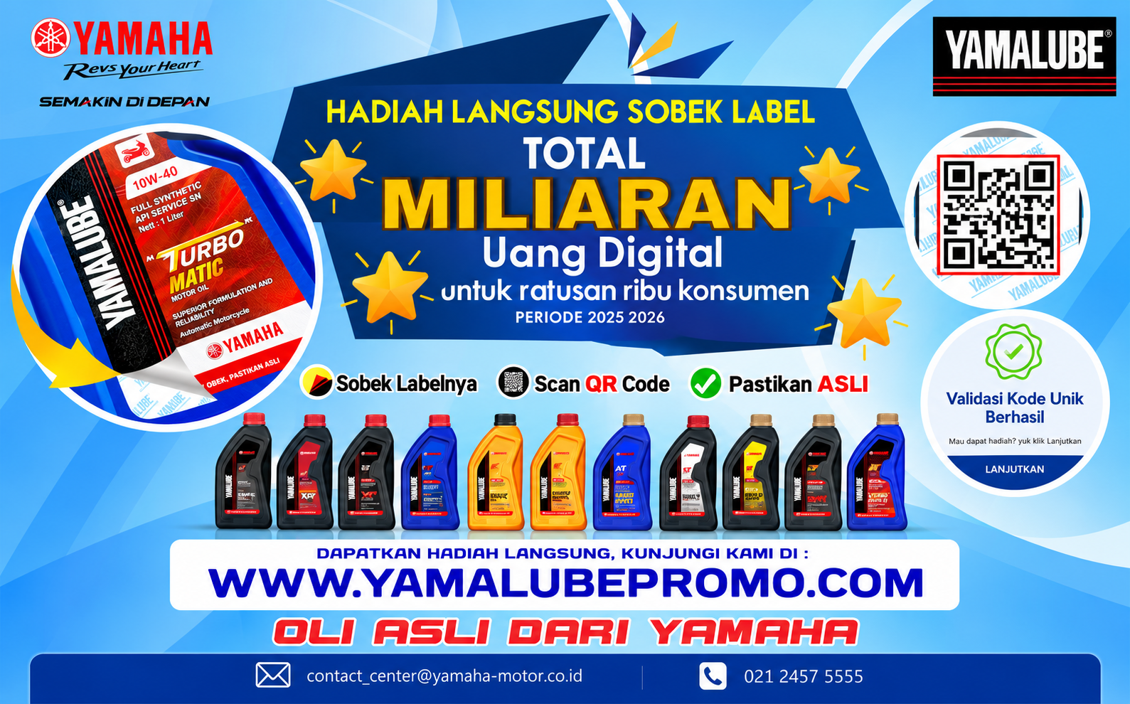 Promo Oli Yamalube 2026 : Sobek Label, Ada Hadiah Langsung