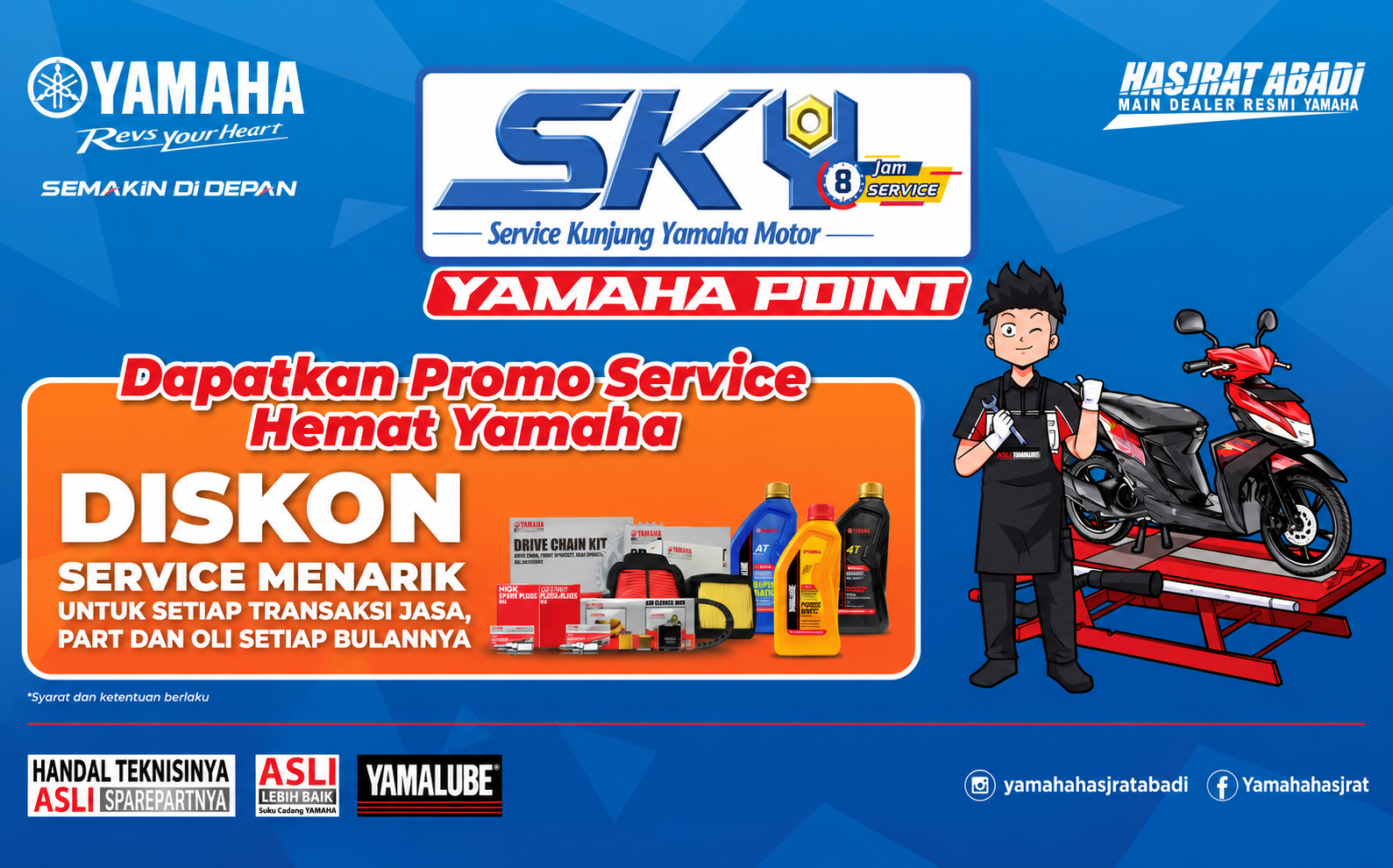 Promo Service Yamaha SKY Point di 5 Kota, Ada Diskon Menarik