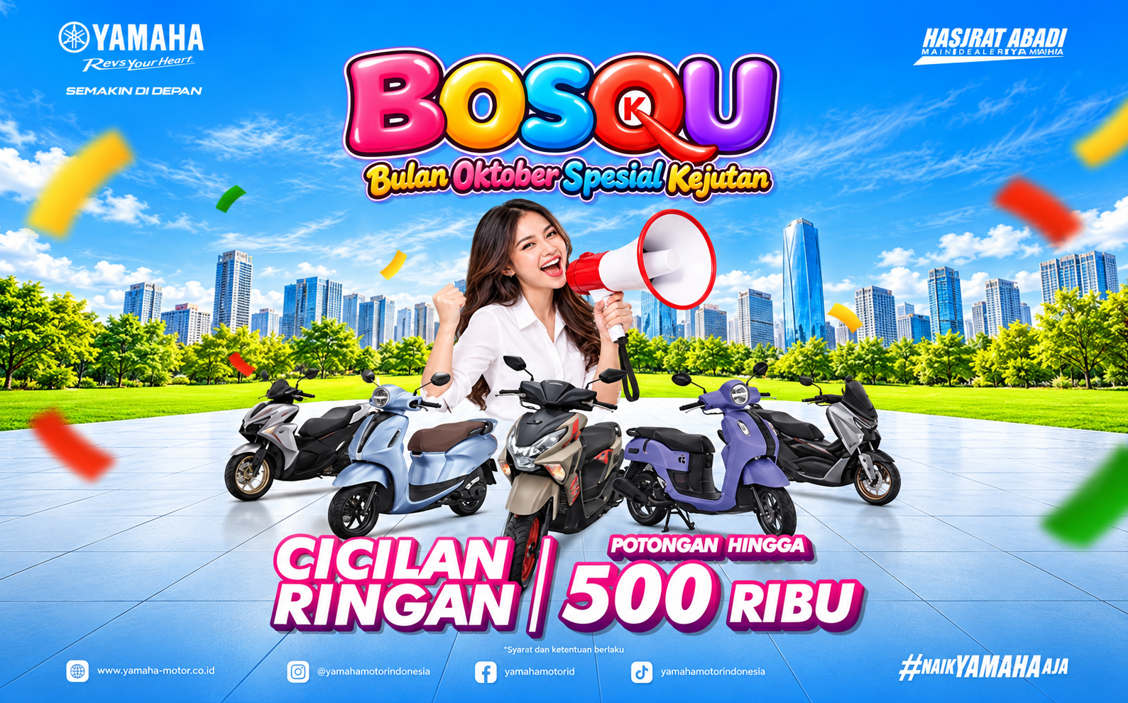 Promo Yamaha BOSQU Oktober, Potongan hingga Rp500 Ribu